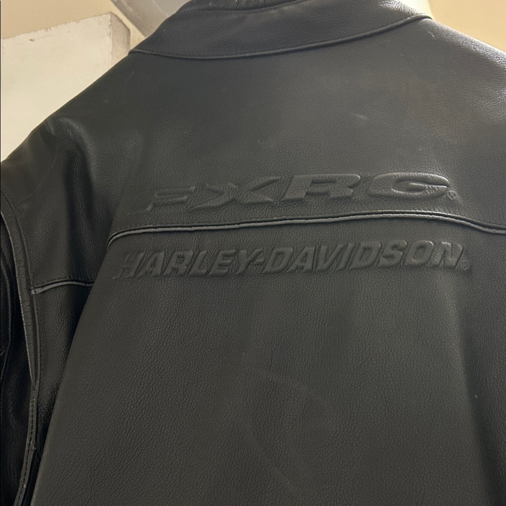 Harley-Davidson Black Leather Bomber Jacket - Picture 3 of 10